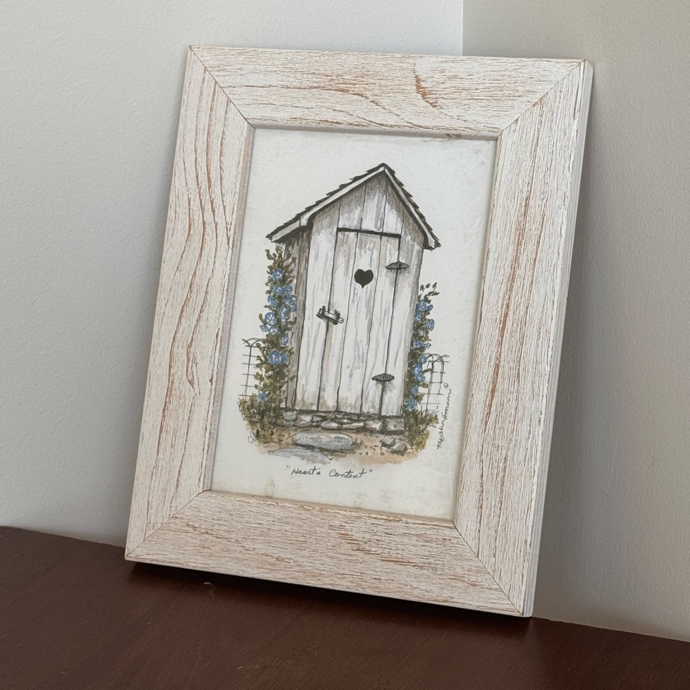 VINTAE ART Rustic Whitewashed Framed Wall Art - White